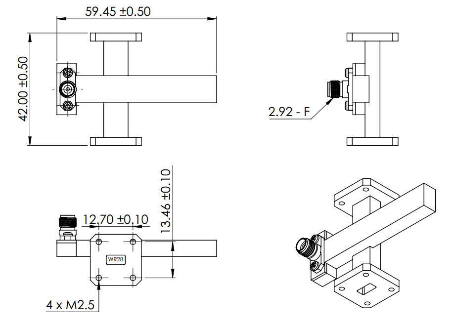 COUPLER 40 GHZ WR28